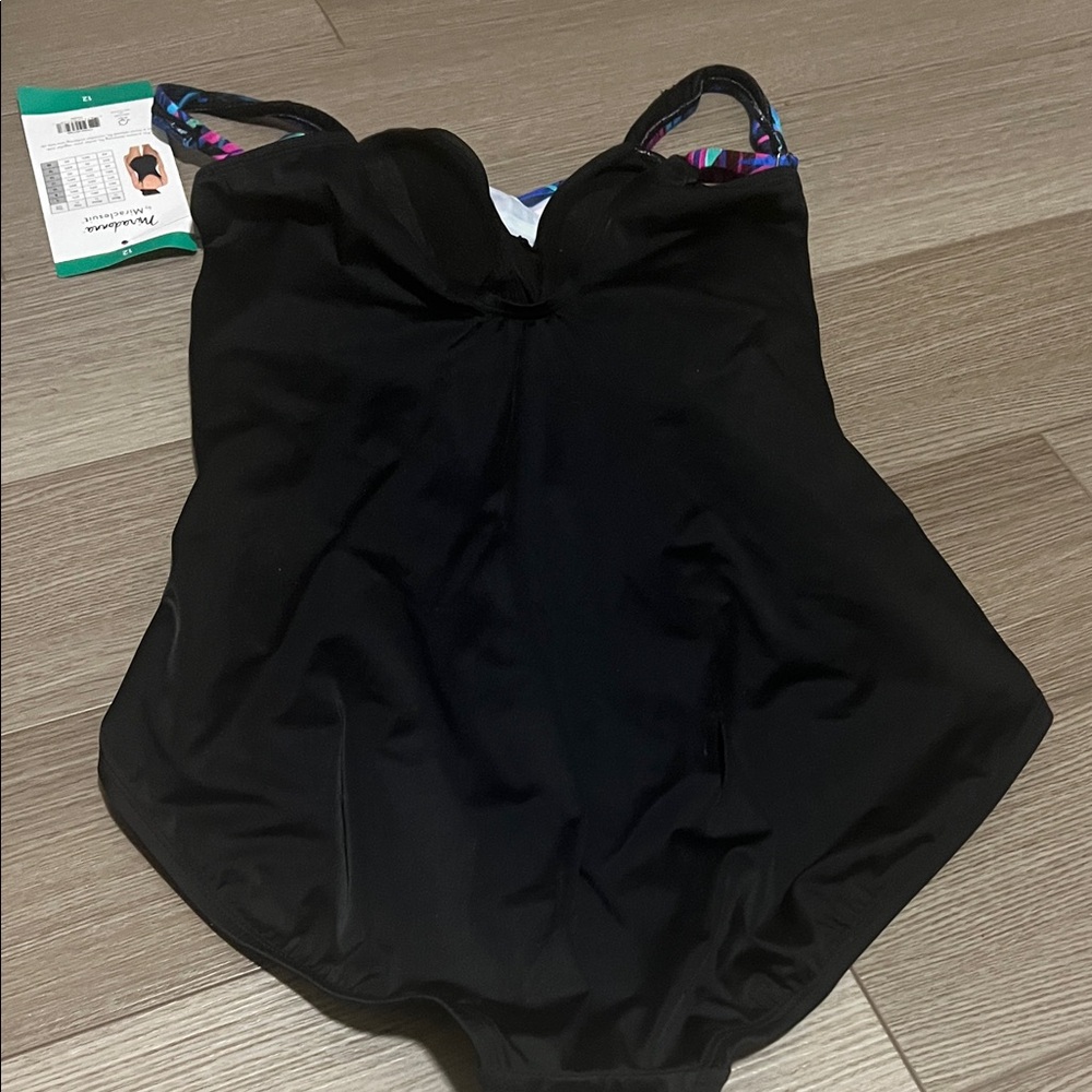 Miraclesuit One Piece in Vibrant Pink and Blue - Picture 6 of 7